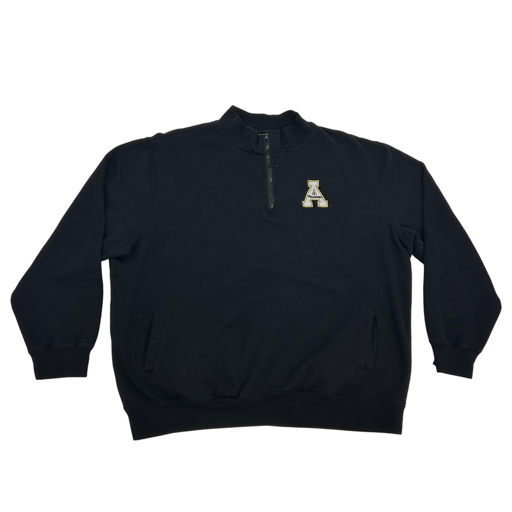 Stadium Athletics Appalachian State‎ Mountaineers Fleece Men's XXL Black 1/4 Zip